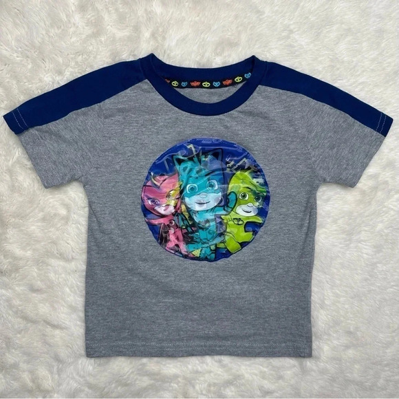 Children’s Apparel  Network PJ Masks T-Shirt Changing Graphic Grey & Blue Sz 5T - Picture 1 of 16